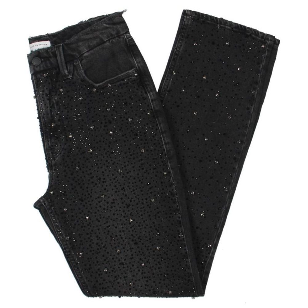 Good American Black Embellished Jeans